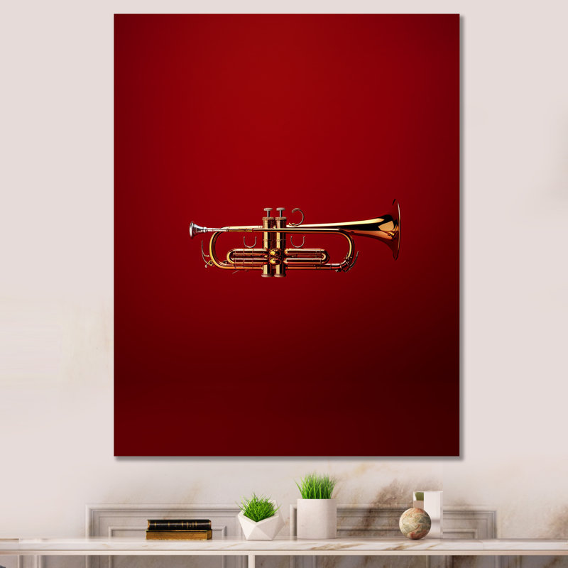 Regal Red Trumpet Triumph II, H 32 po x l 16 po x P 1 po, Toile tendue