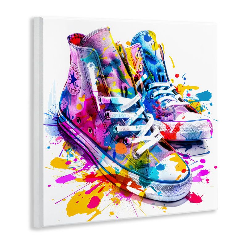 High Top Sneakers Splash Wall Plaque, design by Creative Studio
