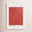 Geometric Abstraction in Red Framed Graphic Art-1038554309-1038554316