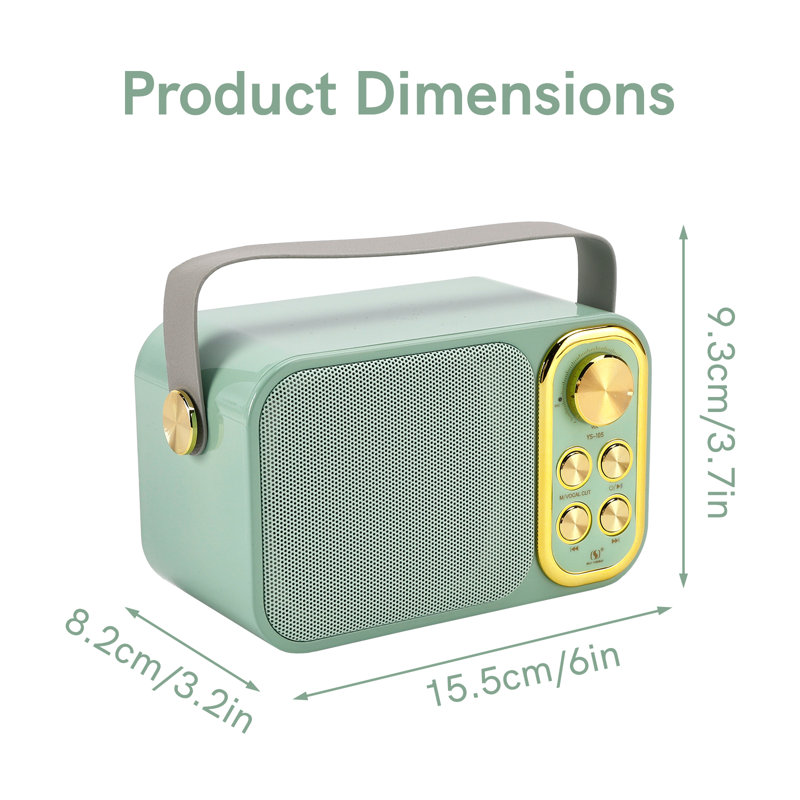Mini haut-parleur sans fil Bluetooth, Vert