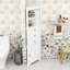 Armoire de coin de salle de bain triangulaire avec tablettes réglables, tiroirs triangulaires et rangement fermé-513216375