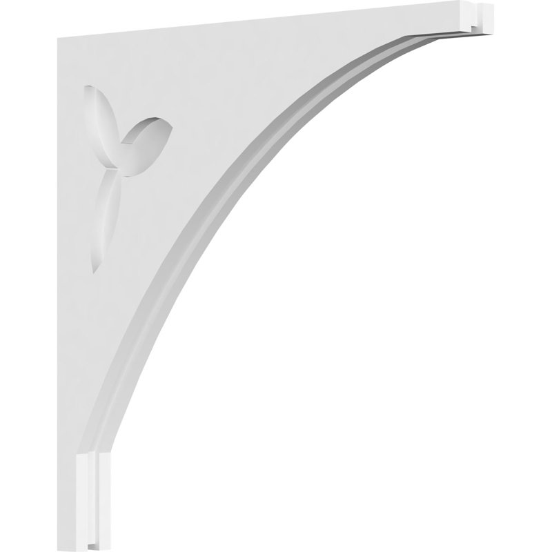 1 corbeau en PVC de qualité architecturale l 1 7/8 po x P 20 po x H 20 po, H 20 po x l 20 po x P 1,875 po