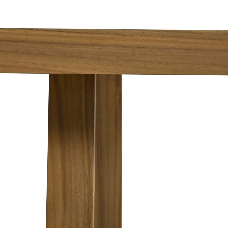 Ensemble de table et chaises de salle à manger d'extérieur en bois d'acacia pour plusieurs personnes, Gris
