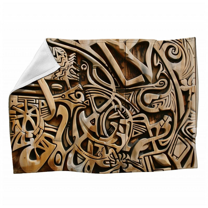 Modern Mural Machine Printed Throw Blanket, Throw