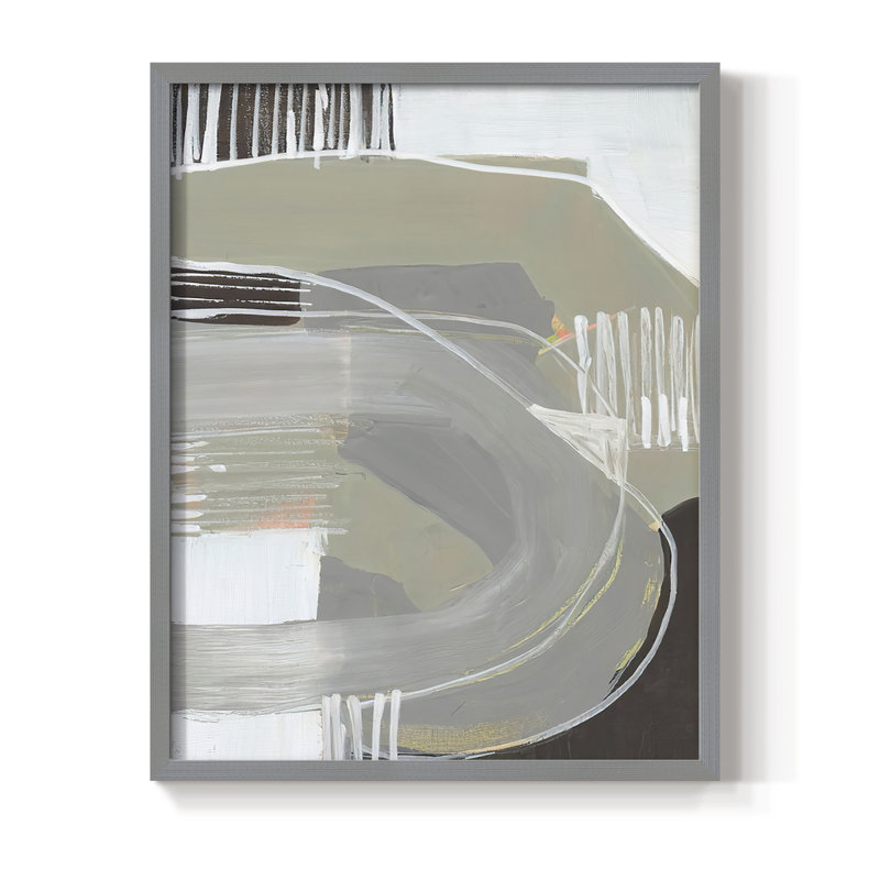 «Arching Neutrals I», reproduction encadrée - bois massif, Gris, H 10 po x l 8 po