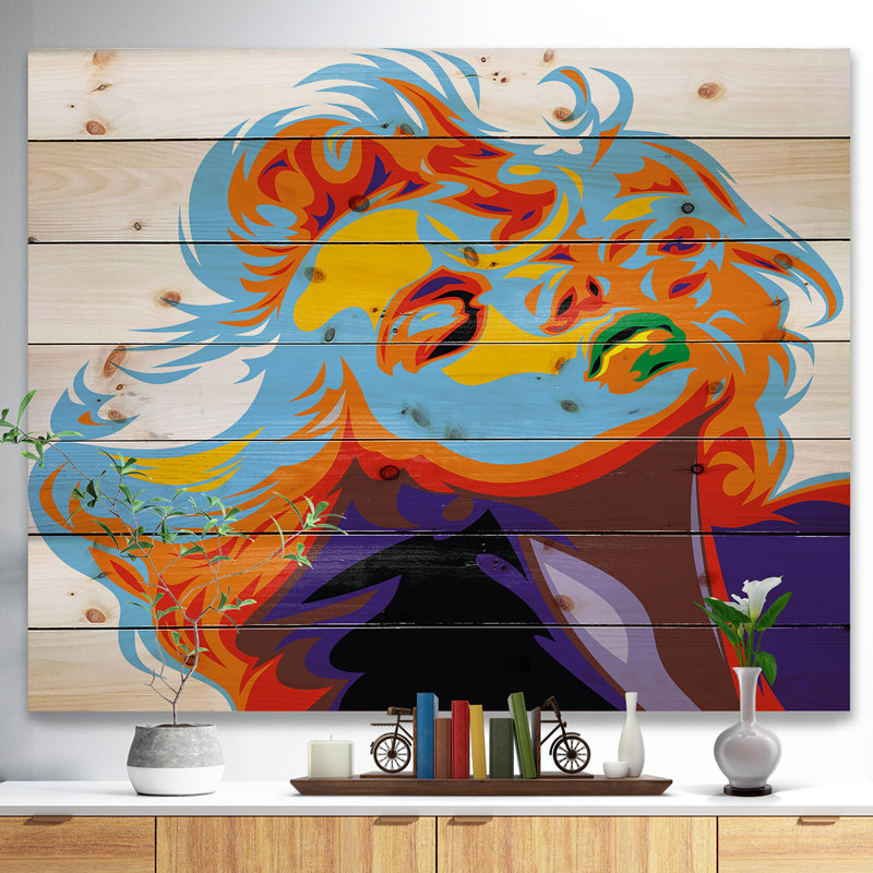 «Vector Blonde», reproduction d'impression, H 36 po x l 46 po x P 1,5 po, Bois