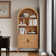 70.47*30.9 inch Ghian Arched Display Storage Bookcase with Open Shelves and Cabinet