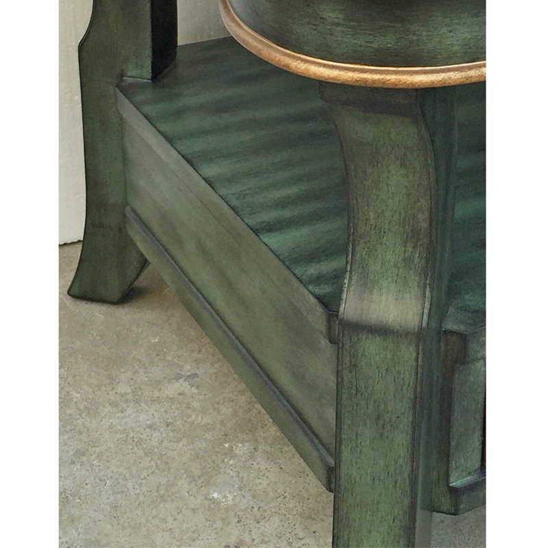 American Retro Style Coffee Table, Dark Green, Dark Green