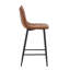Upholstered Faux Leather Bar Stool