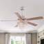 Ventilateur de plafond 52 pouces à 5 pales en cristal avec télécommande et lumière-283039325-535901771