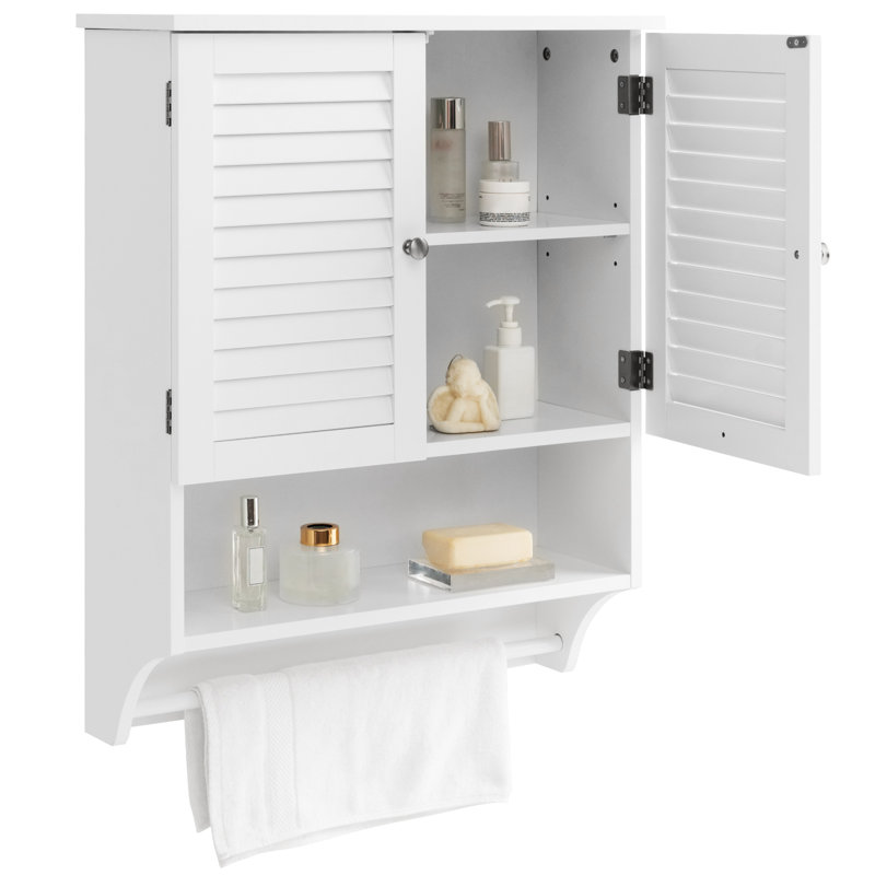 Rangement pour salle de bain Daveah, Blanc