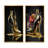 " Golden Drip High Heel " 2 Piece Art Set-80740019-80740017