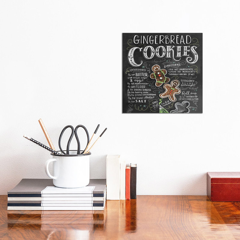 Gingerbread Cookies Recipe by Lily & Val - Wrapped Canvas Gallery-Wrapped Canvas Giclée, 30.48cm H x 30.48cm W