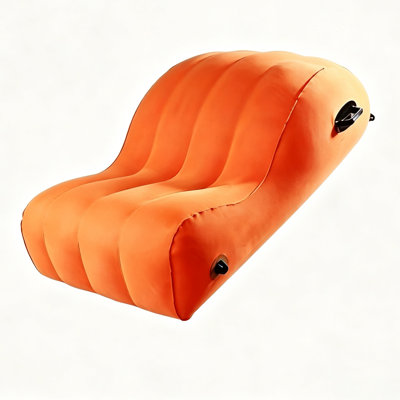 Coussin ergonomique de soutien gonflable, coussin de siège profilé en flocage doux avec valve d'air, coussin de positionnement portable pour la détente dans la chambre à coucher et le soutien du corps