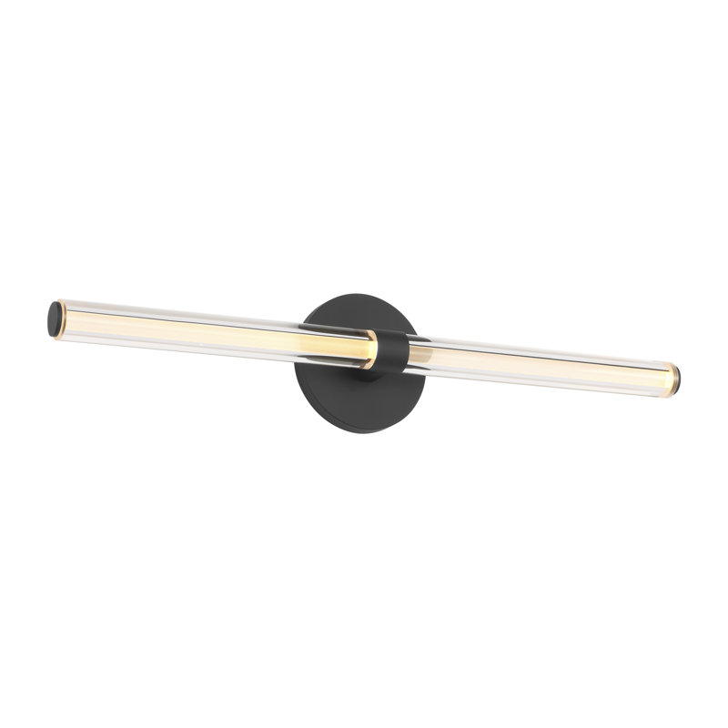 Reiya Round 1 - Light LED Vanity Light, Nightshade Black, 5" H x 24" W x 2.8" D