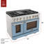 48 in. 6.7 cu. ft. Natural Gas Range Two Ovens in Olive Green with True Simmer Burners-1592471064-1592471059