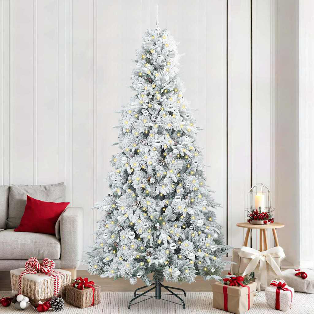 Artificial Hinged Christmas Tree Green PE and PVC