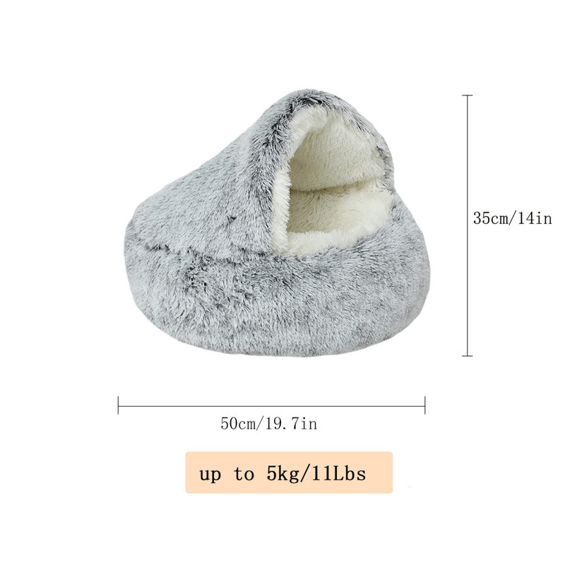 Boykins Pet Bed, Grey, 35cm H x 50cm W x 50cm D