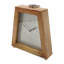 Horloge de table effilée Lizzy, cadran nickelé, cadre en bois de manguier massif 11 pouces