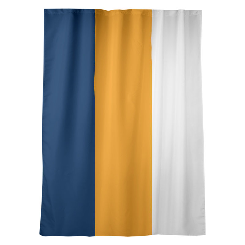 Blackout Curtain Single Panel, Navy/Gold/White