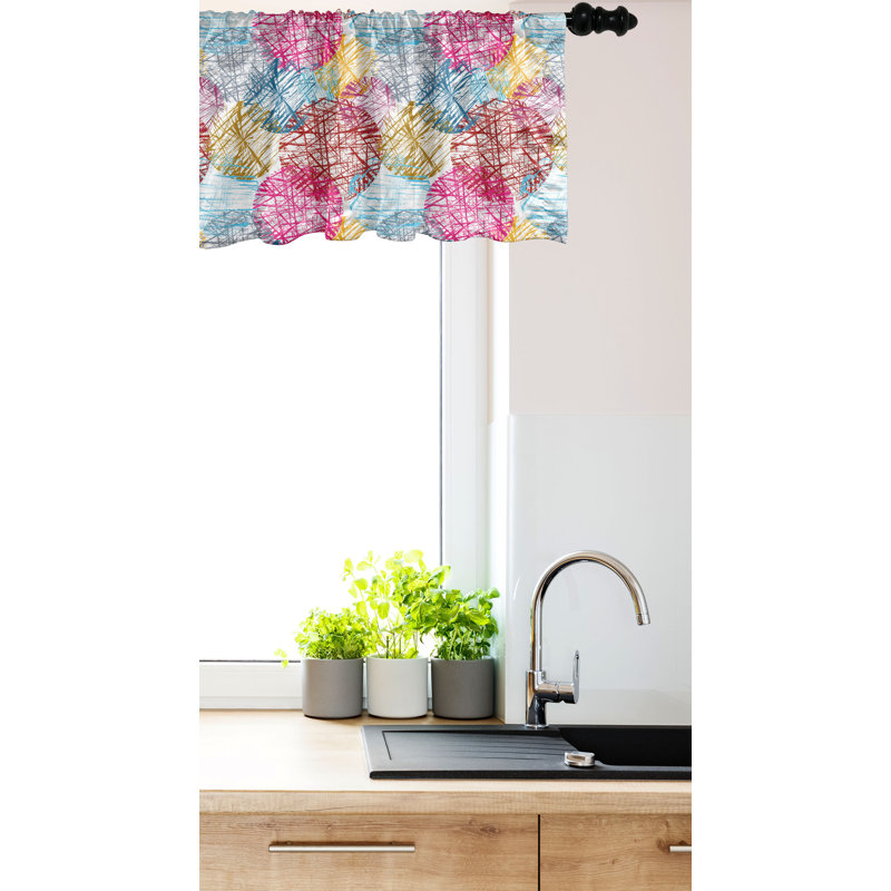 Multicolore cantonnière Ambesonne, L 54 po x L 12 po