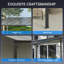 Housse de terrasse en aluminium à toit rigide de 12 pi x 14 pi avec toit rigide en polycarbonate anti-UV pour terrasse, cour et réception