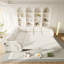 Canapés à compression, canapé-lit Sherpa de 115 po avec rangement, maison moderne
