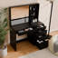 Coiffeuse Johnfrancis avec miroir et tiroirs, l 53,5 po-2088599219