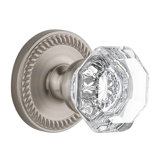 Grandeur Newport Rosette Single Dummy with Chambord Crystal Door Knob