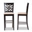 Upholstered Counter Stool with Metal Frame-788764427-788764426