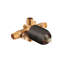 Devon 1-Way Pressure Balance Trim Complete Shower Set - Wall Mount - 8" Brass/Matt Black