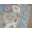 Tapis unique bleu / gris / mauve de 9 pi x 11 pi 2 po