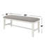 Ensemble de salle à manger en bois 6 pièces Carrol, blanc et gris-1103091048-1103091050