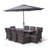 Karas 8 Seater Dining Set with Cushions and Parasol