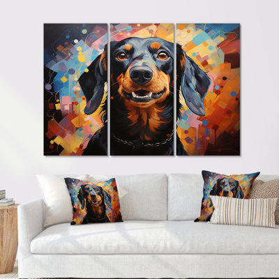 Dachshund Delight V - Dog Canvas Art Set