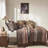 5 Piece Jacquard Quilt Set with Throw Pillows Red King/Cal King