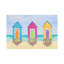 Beach Shacks by Julie Derice - Painting on Canvas-5873854-5873851
