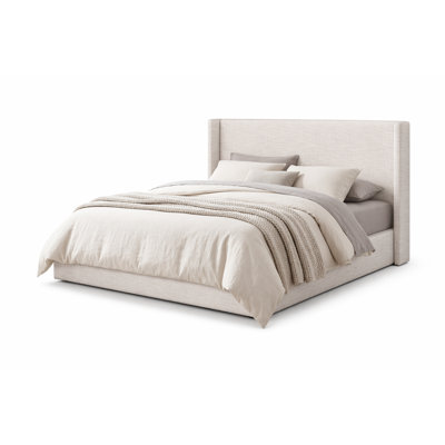 Nordic Upholstered Wingback Bed