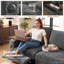 Canapé-lit convertible 3 places Aufak 83 po en chenille avec fauteuil inclinable électrique, ports de chargement USB, tablette latérale, porte-gobelet et rangement, gris-727867033
