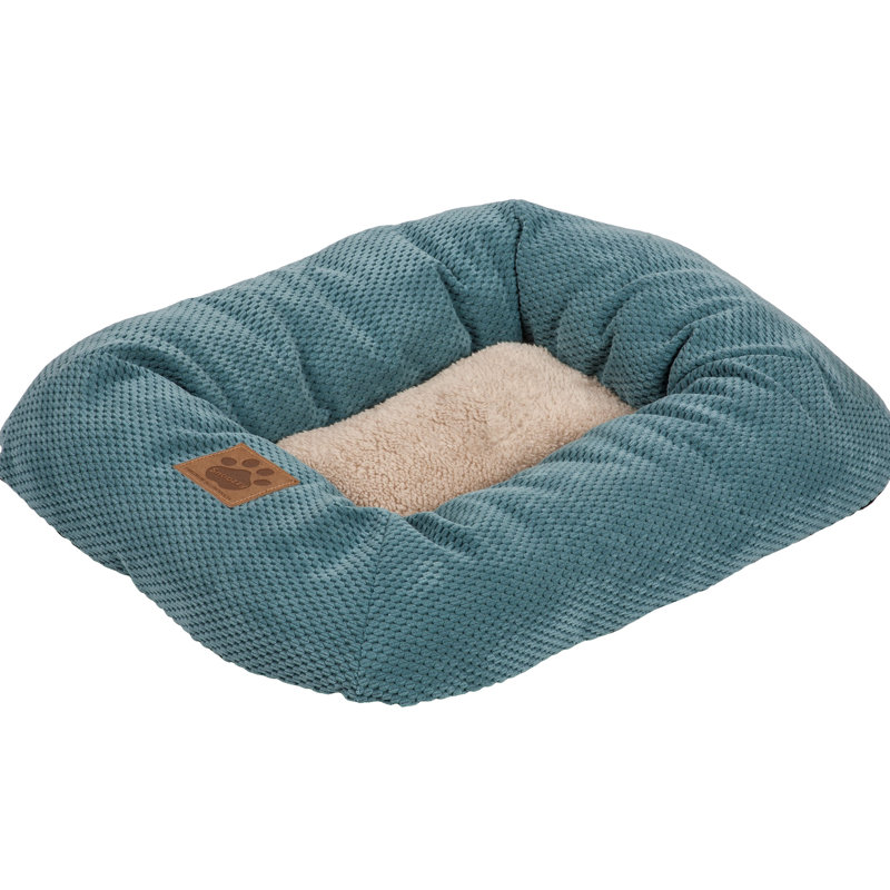 Traversin Snoozzy Mod Chic, Grand (l 35 po x P 21,5 po x H 2,75 po), Bleu sarcelle