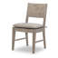 Chaise d'appoint bicolore lin et java Halifax Modern Rustic avec coussin amovible