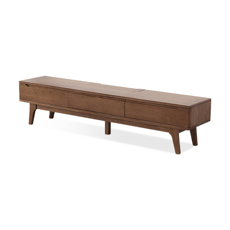 Meuble télé Modern, H 16,54 po x L 70,87 po x l 14,17 po, Noyer