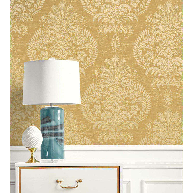 Rouleau de papier peint L 33 pi x l 20,5 po Lilianah, Bouton d'or