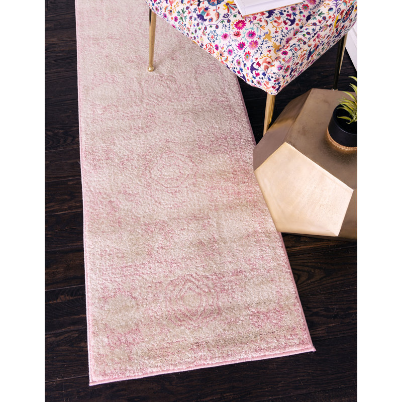 Geometric Area Rug, Runner 61 x 201cm