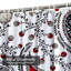 Rideau de douche rouge avec 12 crochets-2024223071