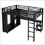 Structure de lit mezzanine grand format avec garde-robe intégrée-236022529-236022532
