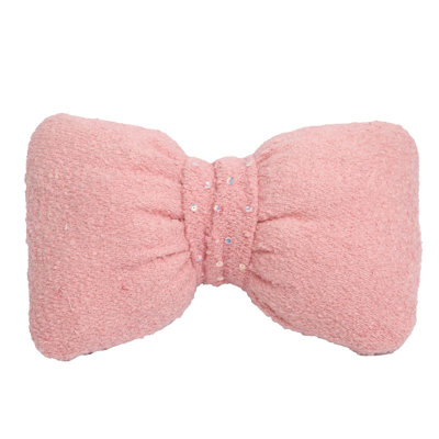Pink Bounce Bow Pillow with Sequence