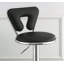 Tabouret de bar ajustable à gaz au fini noir en similicuir avec structure en métal, ensemble de 2 chaises modernes et élégantes