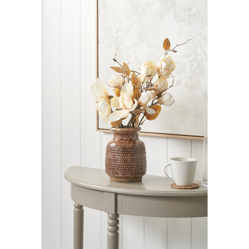 Handmade Earthenware Table Vase, Brown