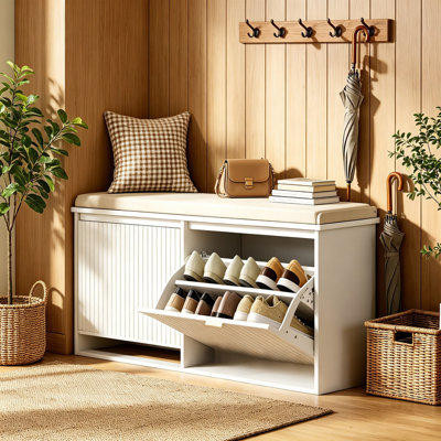 10 Pair Shoe Storage Bench